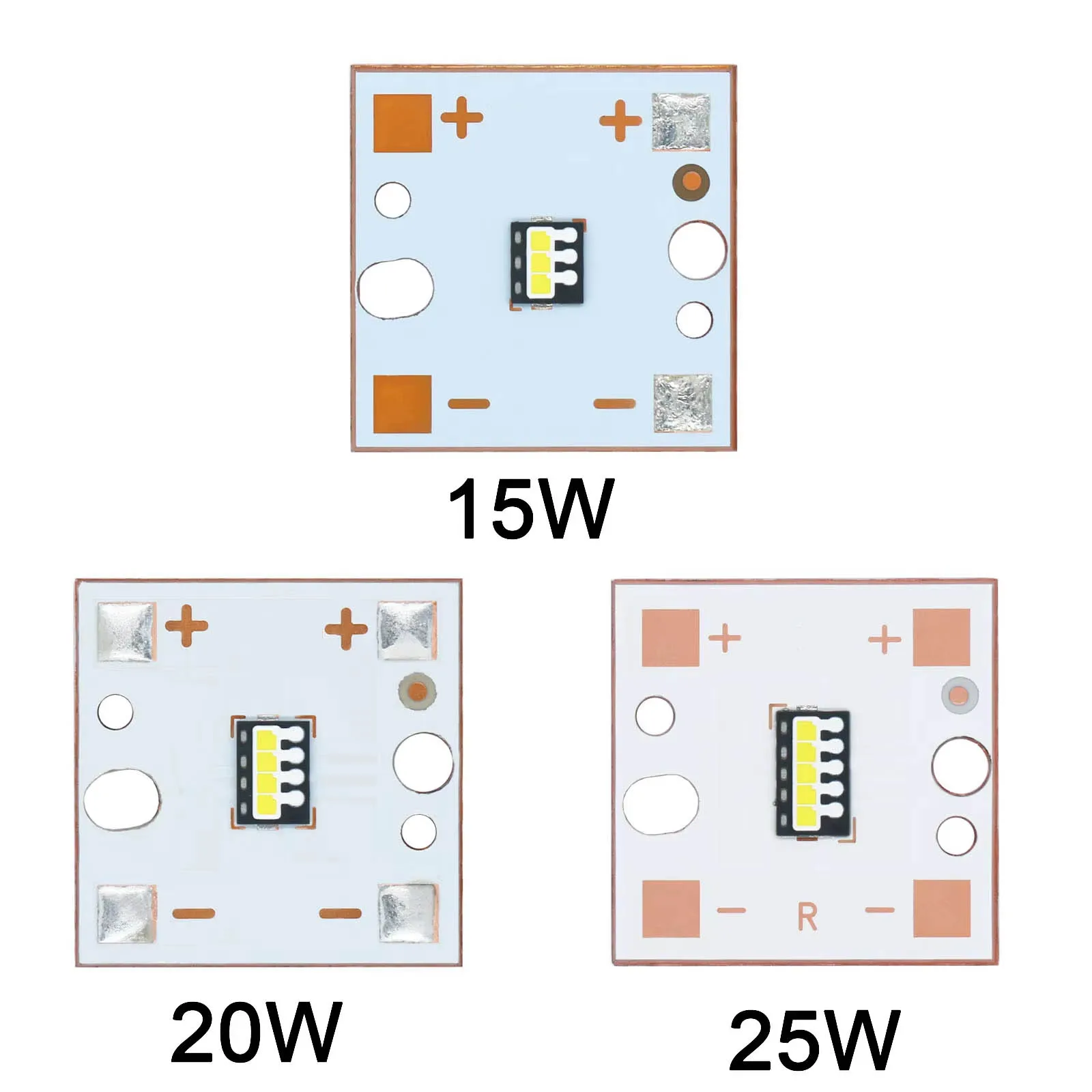 5pcs 10W 15W 20W 25W High Power 9V 12V 15V LED Light SMD Chip LED Beads PCB Substrate Copper For Automotive Car Headlights DIY