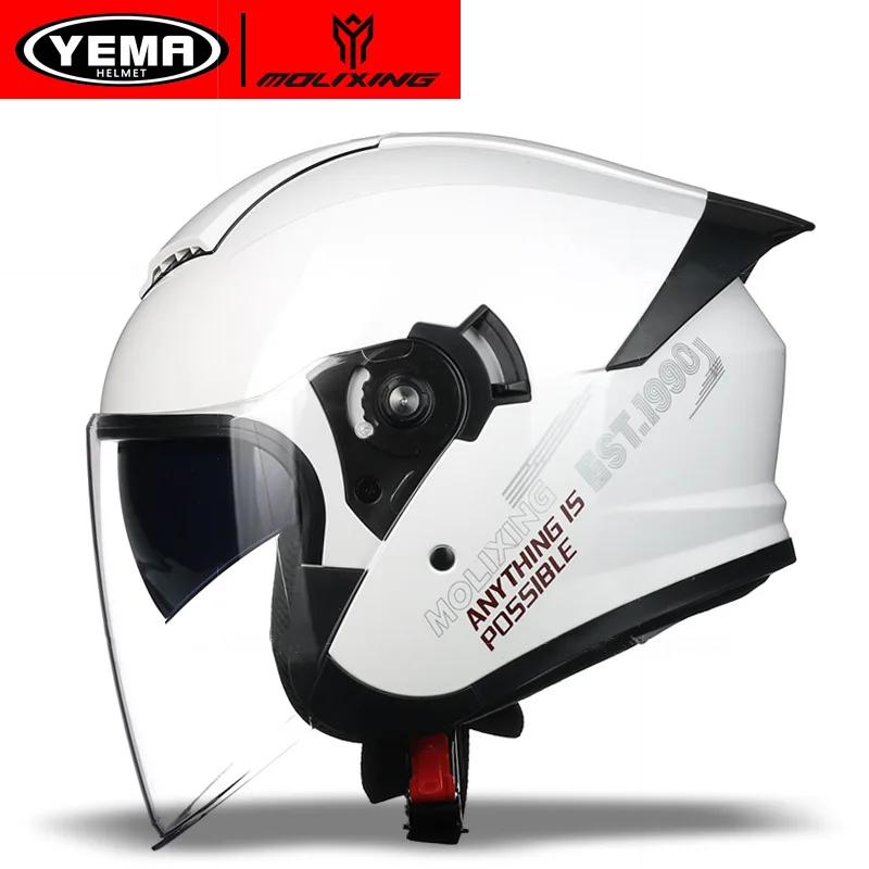 YEMA Motorcycle Helmet Men's and Women's Four Seasons Motorcycle Riding Half Helmet Electric Vehicle Safety Helmet