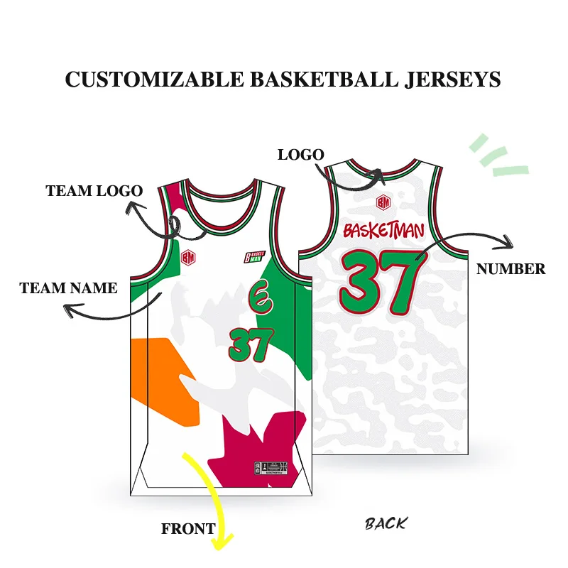 BASKETMAN Basketball Sets For Men Customizable Team Name Number Logo Printed Jerseys Shorts Quickly Dry Fitness Training Uniform