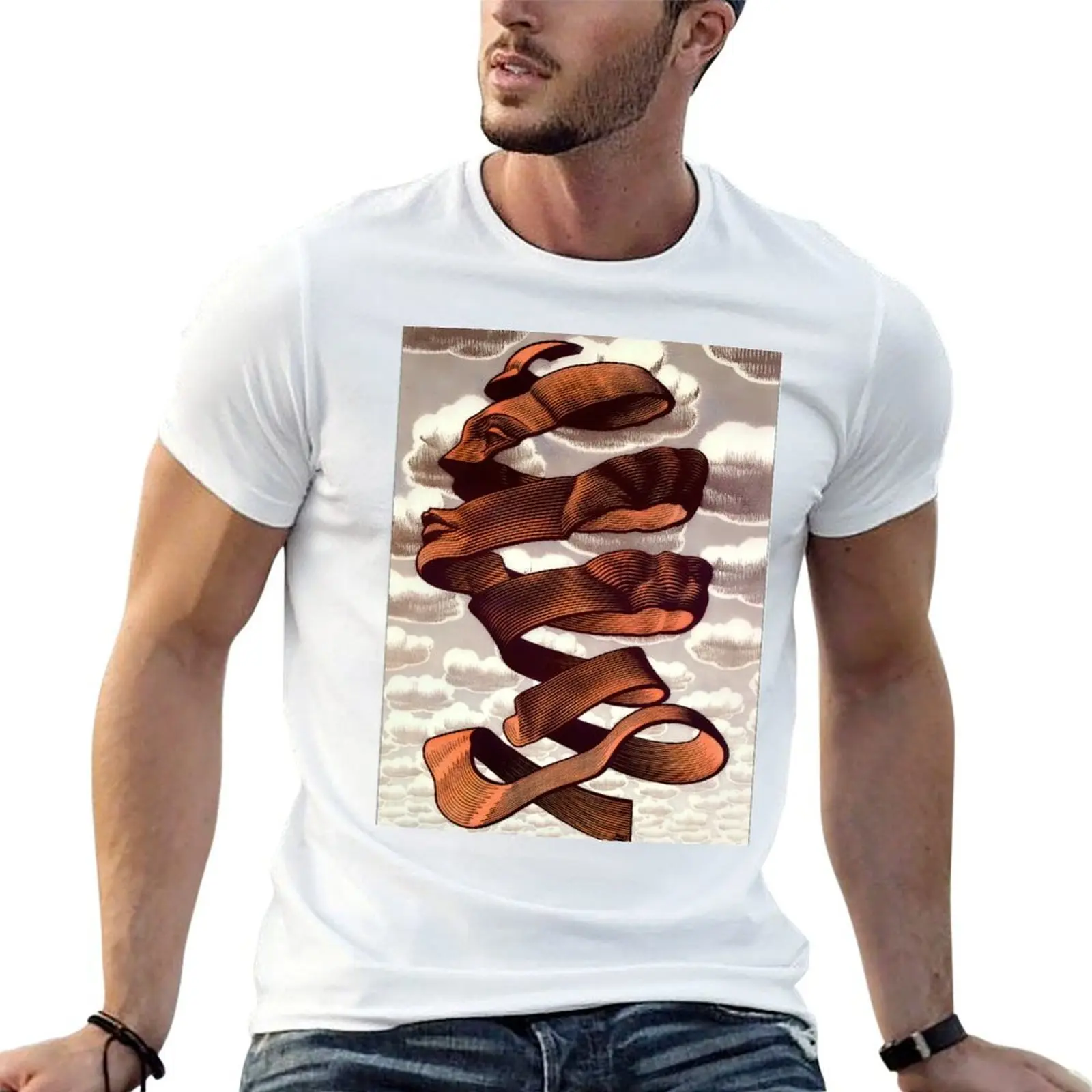 Escher - Display Face T-Shirt graphic tee shirt Funny t-shirts clothing for men