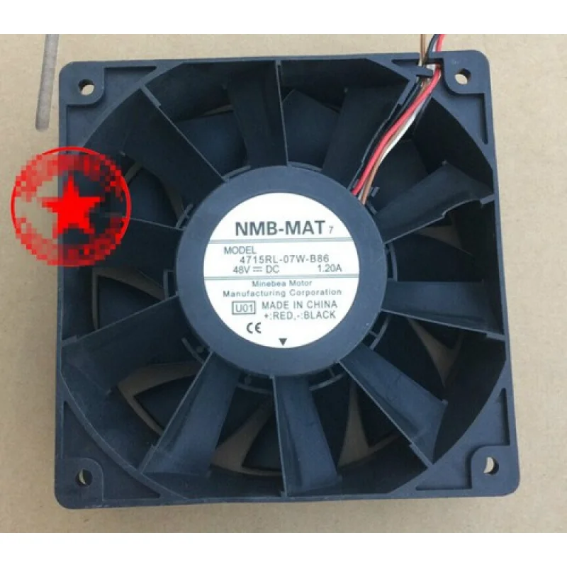

C 1pcs for NMB-MAT 4715RL-07W-B86 12038 48v 1.20A 12CM 48V violence fan