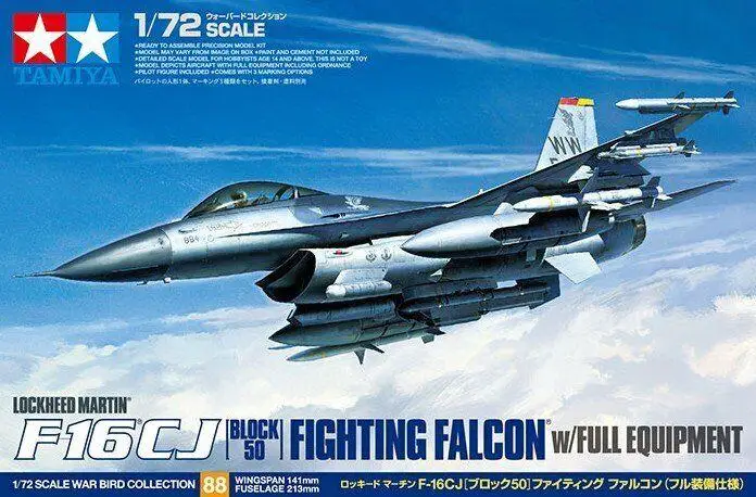 

Tamiya 60788 1/72 Lockheed Martin F-16 CJ Block 50 Fighting Falcon w/Equipment