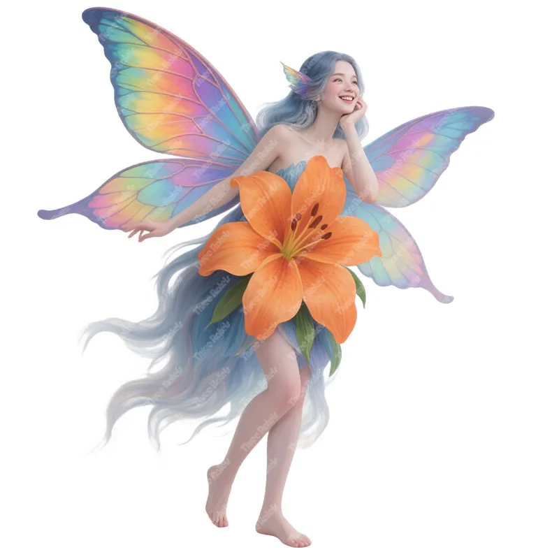 Three Ratels CEE144 Beautiful flower dress elf art wall stickers for home decoration car decals waterproof