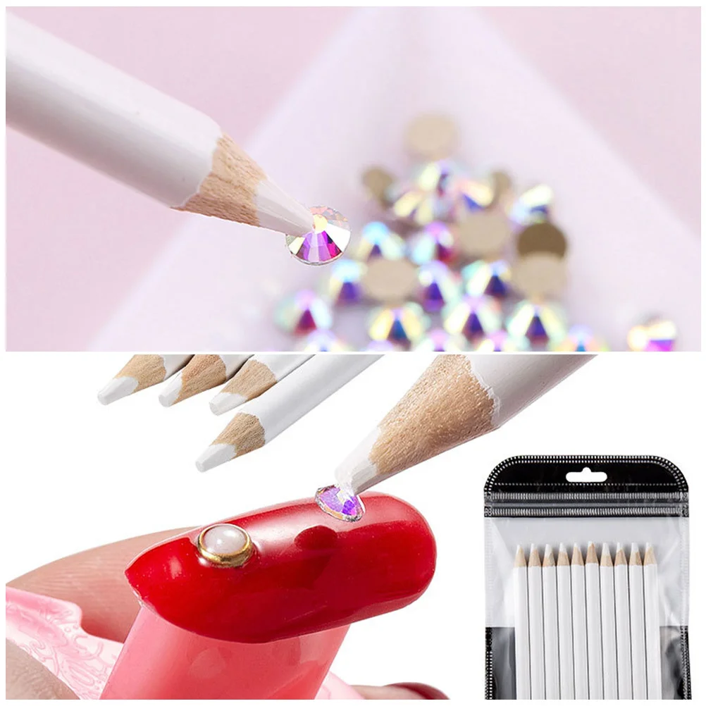 25 個のラインストーンピッカー鉛筆細い先端ネイルアートドットマニキュア宝石アプリケーションツールネイルアート用品