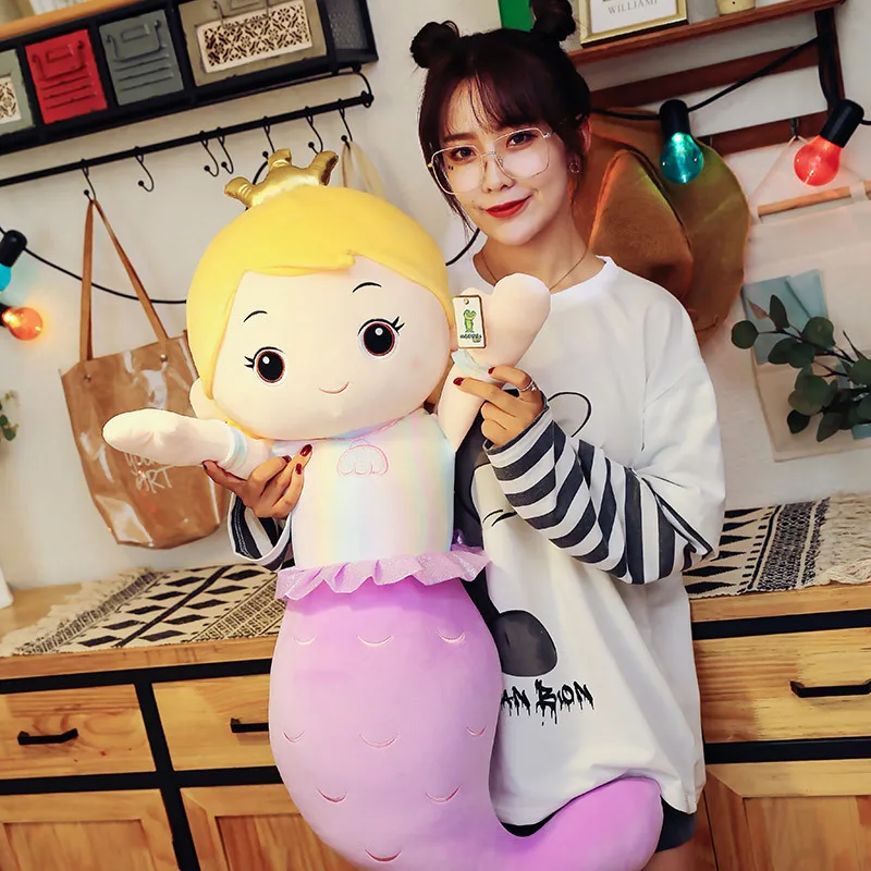 Kawaii knuffel zeemeermin gevulde pop zacht huidvriendelijk creatief zeeschepsel gevulde pop kinderen verjaardag kerstcadeau populair beste