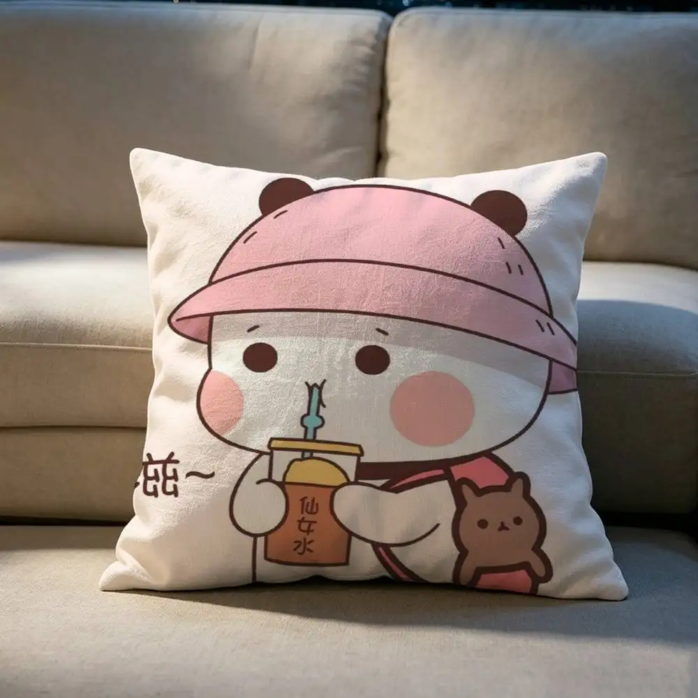 Cute panda BuBu DuDu Pillow cover gift High definition digital printing,Surprise vivid pattern Household. 4