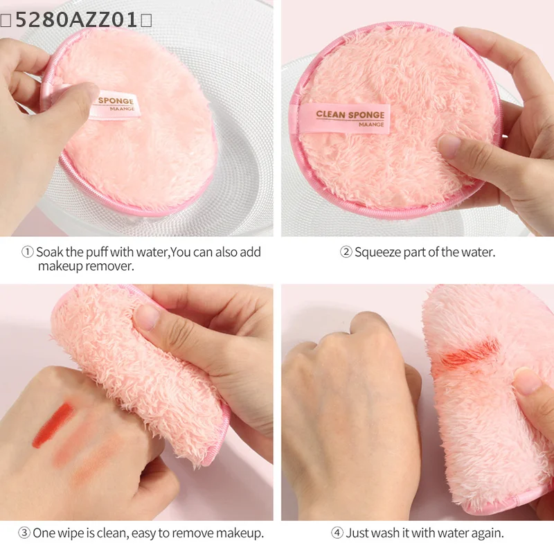 1/3 Stuks Make-Up Verwijdering Spons Microfiber Doek Pads Remover Gezicht Reiniging Handdoek Herbruikbare Reiniging Make-Up Spons