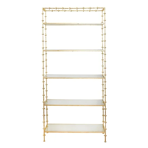 American light luxury retro forging effect 5-layer soft decoration design hotel restaurant club wrought iron rack