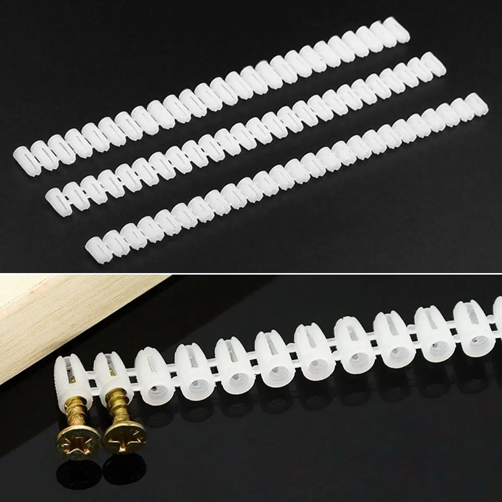 New Plastic Wall Plug Anchor M4 Ribbed Expansion Bolt Hinge Hinge Pipe Column Expansion Pipe Tube Hardware