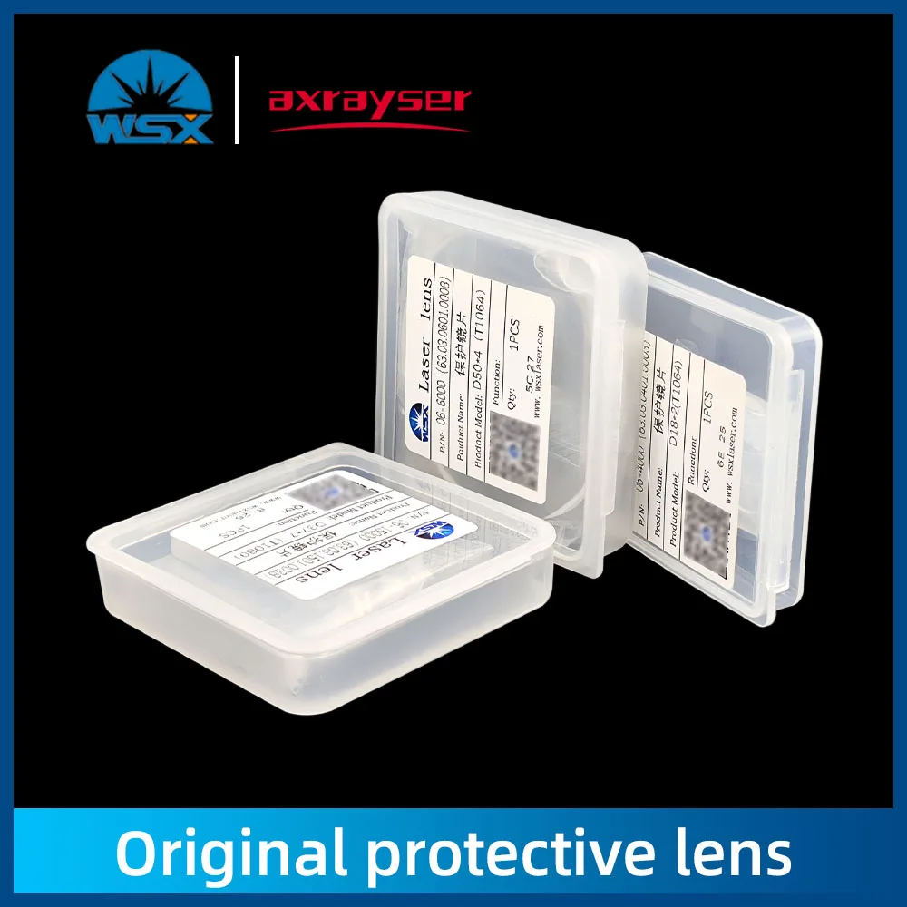 WSX Original Protection Lens 18x2mm 20x2 30x5 4KW 1064nm Laser Protective Windows Laser Lens For Fiber Cutting Head KC13/15