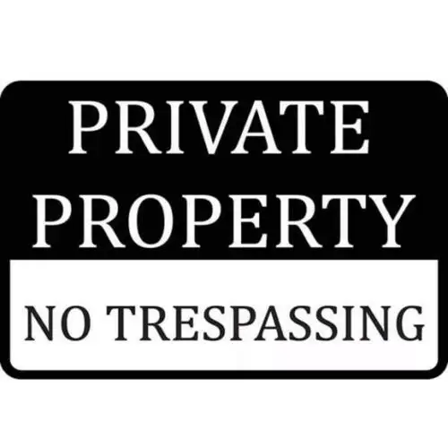 Metal Plate Sign Warn No Trespass Private Property Art Home Wall Cave Decor Tin sign
