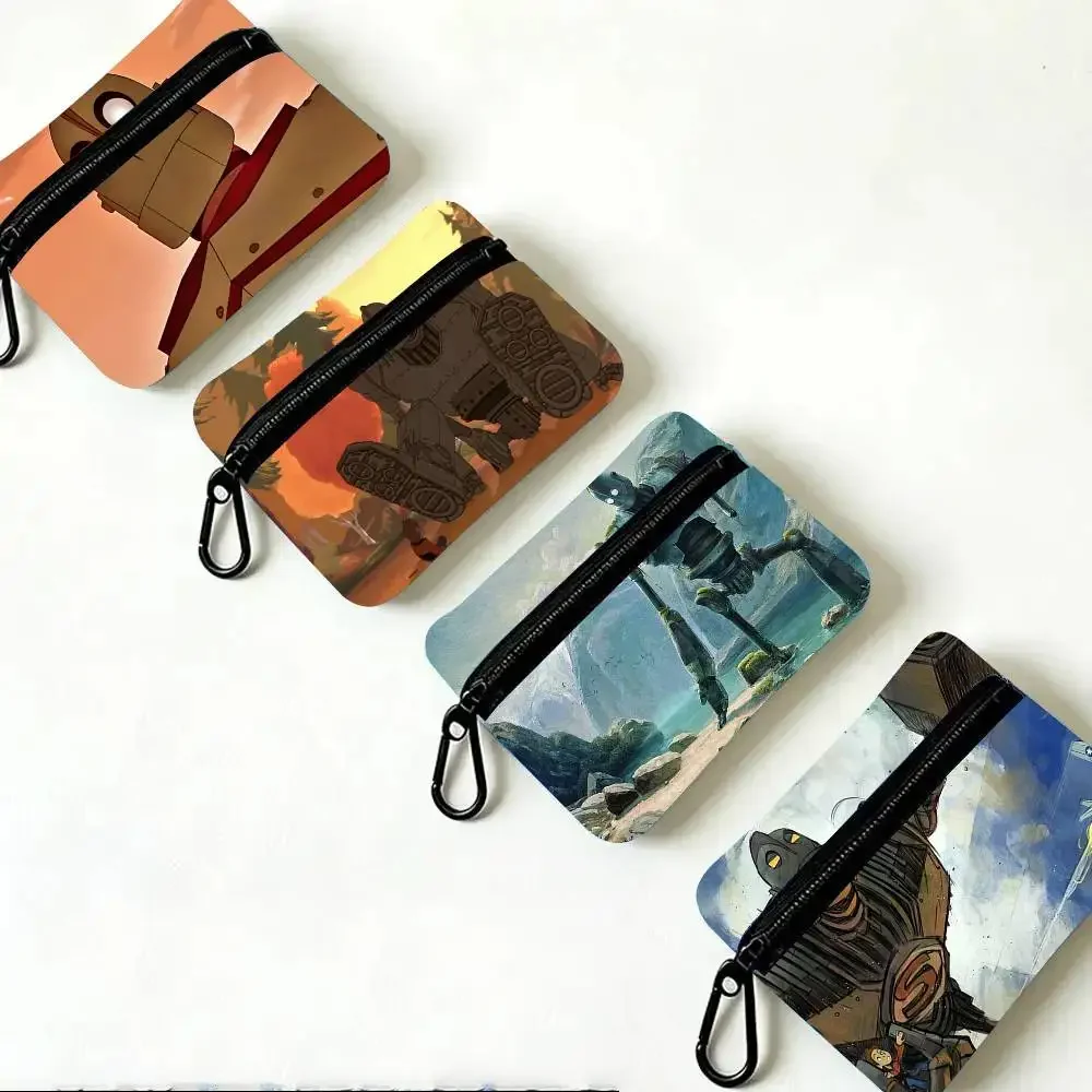 The Iron G-Giant Animated Movie Oxford Fabric Wallet With Zipper, Hanging Multifunctional Bag For Credit Cards, Keys, Coins