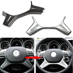 For Mercedes Benz ML GL GLS W166 W204 W212 W463 2012-2015 Car Steering Wheel Frame Trim Center Button Cover Panel Sticker