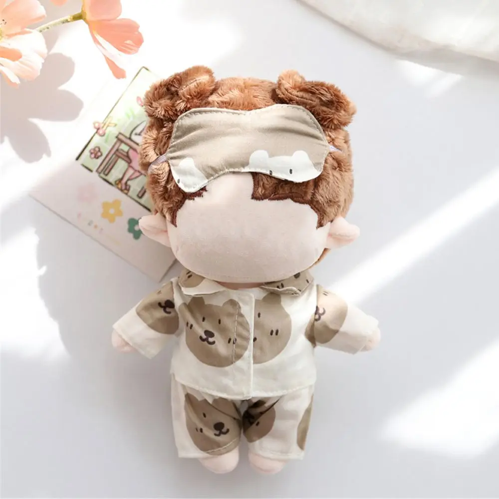 Korea Idol Doll Pillow 20cm 15cm Dolls Quilt Sleepwear Eye Mask Set Sleeping Bed Product Plush Dolls Clothes