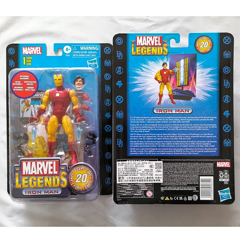 Marvel Legends 20th Anniversar Retro Comics Edition Action Figure Joints Movable Iron Man Captain America Model Toy Collection