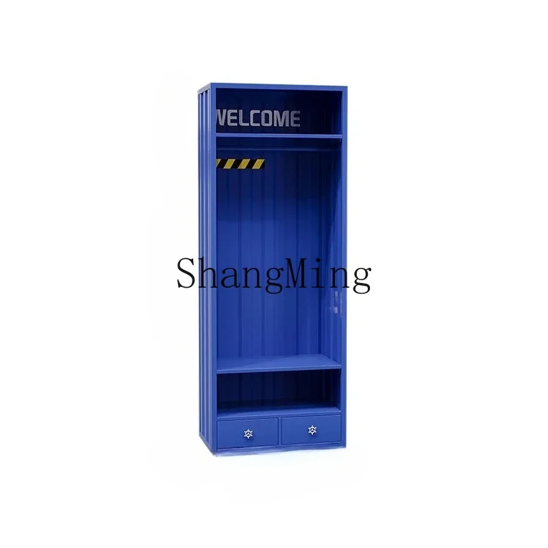 FG Internet celebrity model industrial style simple wardrobe storage bedroom cloakroom clothing store wrought iron container