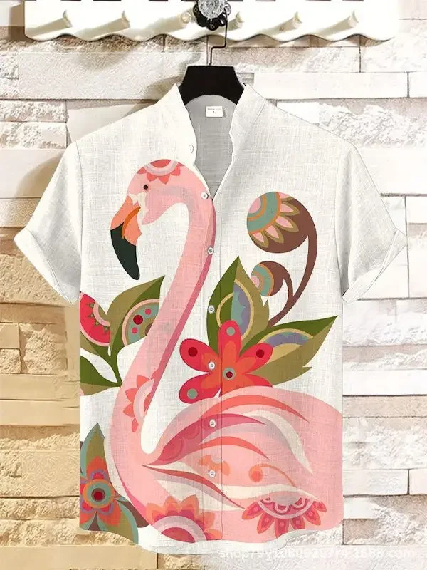 2024 Cross border Summer Hawaii Fashion Creative Digital Fish Print Short sleeved Single piece Shirt Casual Beach Shirt for Men