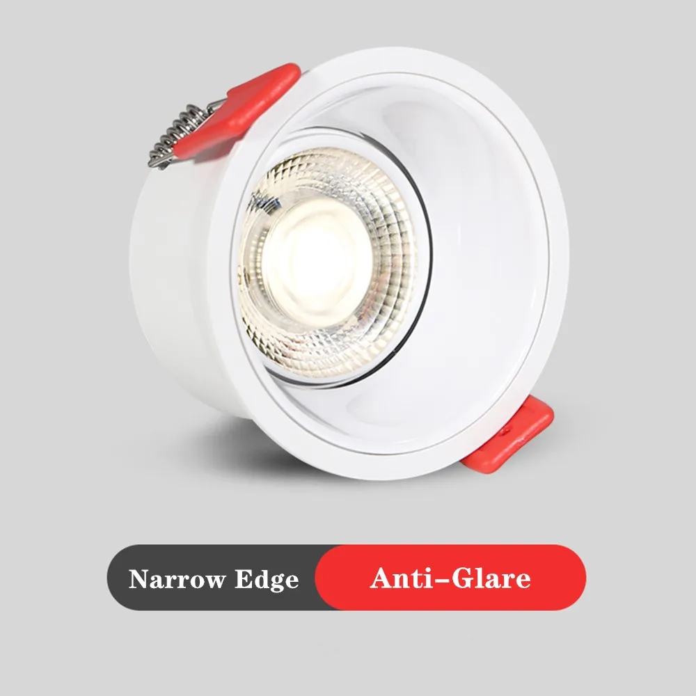 2024 The latest narrow frame cob household deep anti-glare spot light led downlight no main light embedded