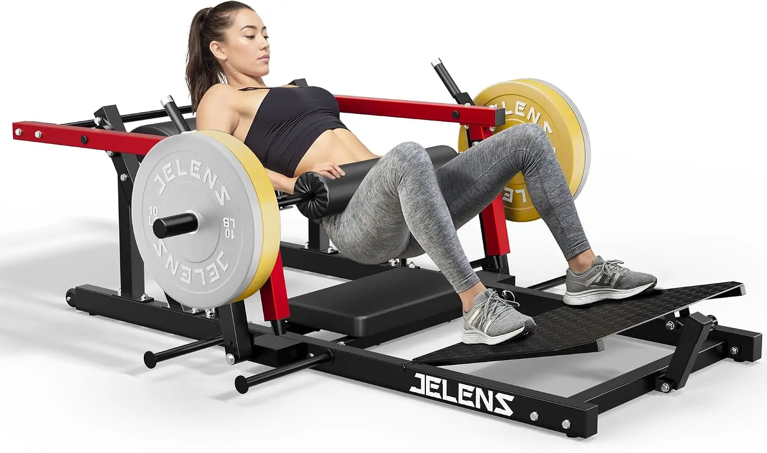 Plate Loaded Hip Thrust Glute Bridge Machine Weight Holder Home Gym Butt Trainer