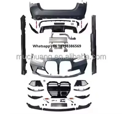 

Auto Parts Front and Rear Side Body Kit Bumper Assembly Upgraded M4 Style Body Kit for BM/W Series4 G22/G23 2020-2022Y