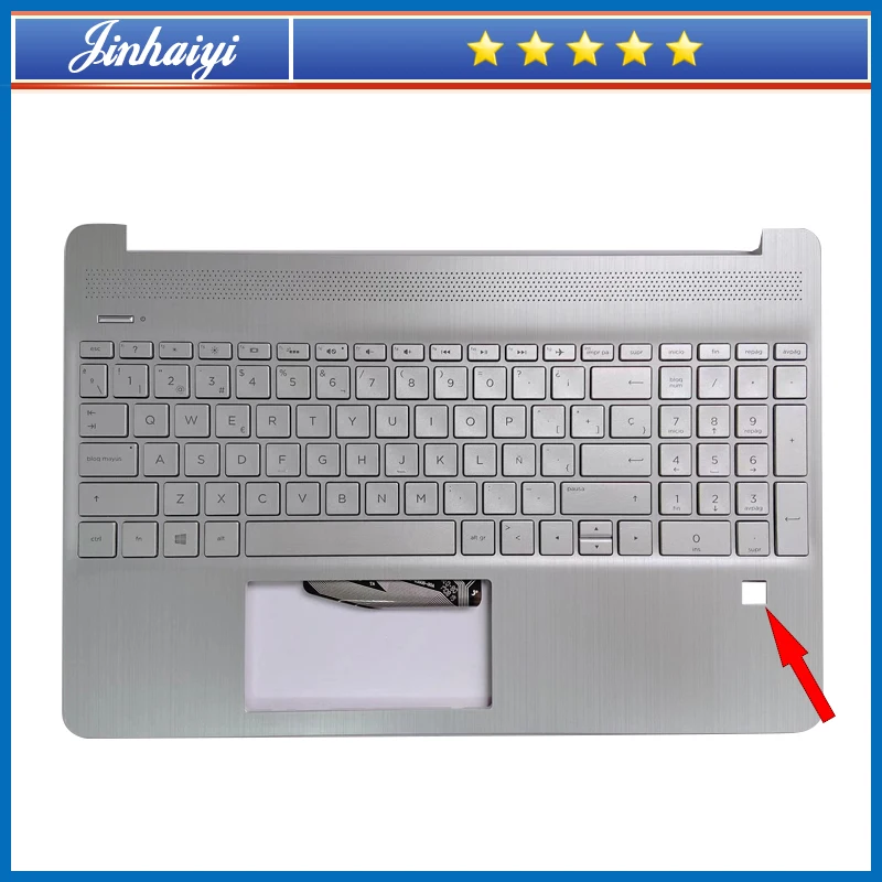 

For HP 15-DY 15-EF 15s-EQ 15S-FQ TPN-Q222 palm rest keyboard upper cover case laptop shell With fingerprint hole L63579-001