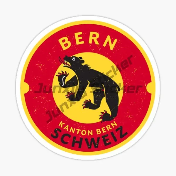 BERN SWITZERLAND Flag Car Stickers Bike Motorcycle Laptop Truck Camper Wall Bicycle Waterproof PVC Decal Accessories view 6