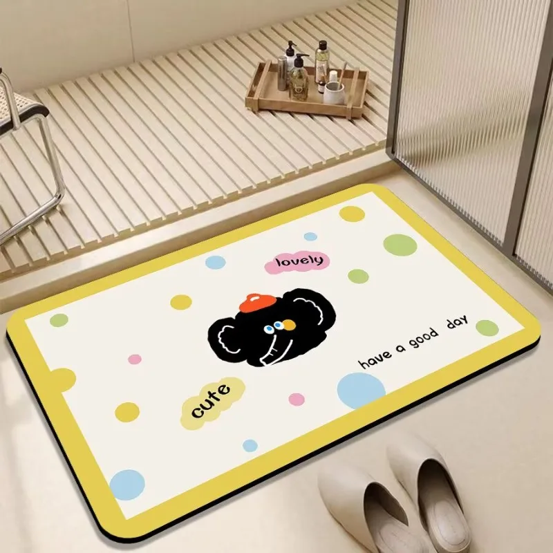 دياتوم الطين الكلمة حصيرة الحمام الحمام باب دخول الحمام امتصاص الماء التجفيف السريع عدم الانزلاق القدم حصيرة باب الدخول السجاد