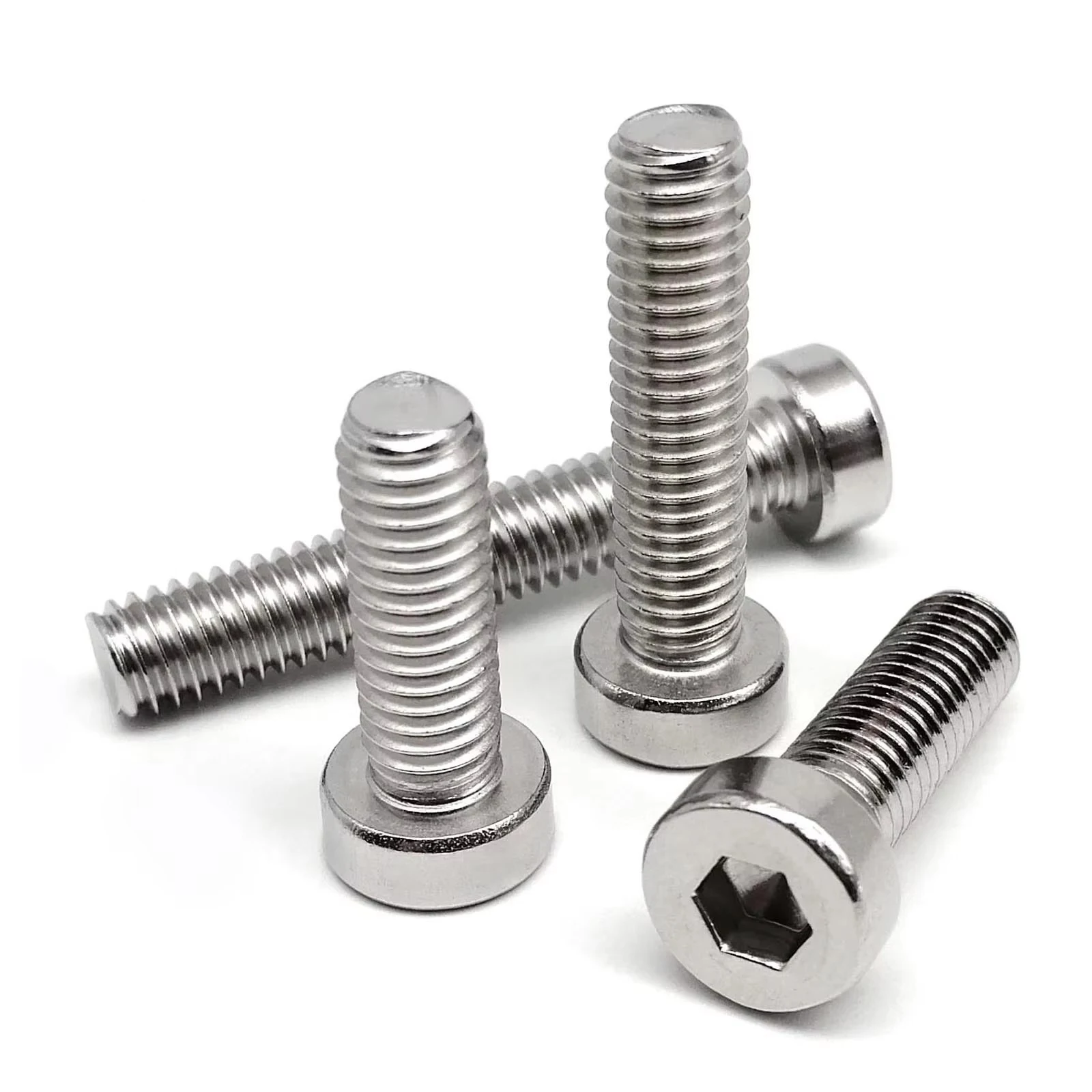 M2 M2.5 M3 M4 M5 M6 M8 Length 3-100mm 304 A2 Stainless Steel Allen Hex Hexagon Socket Thin Low Short Profile Head Cap Bolt Screw