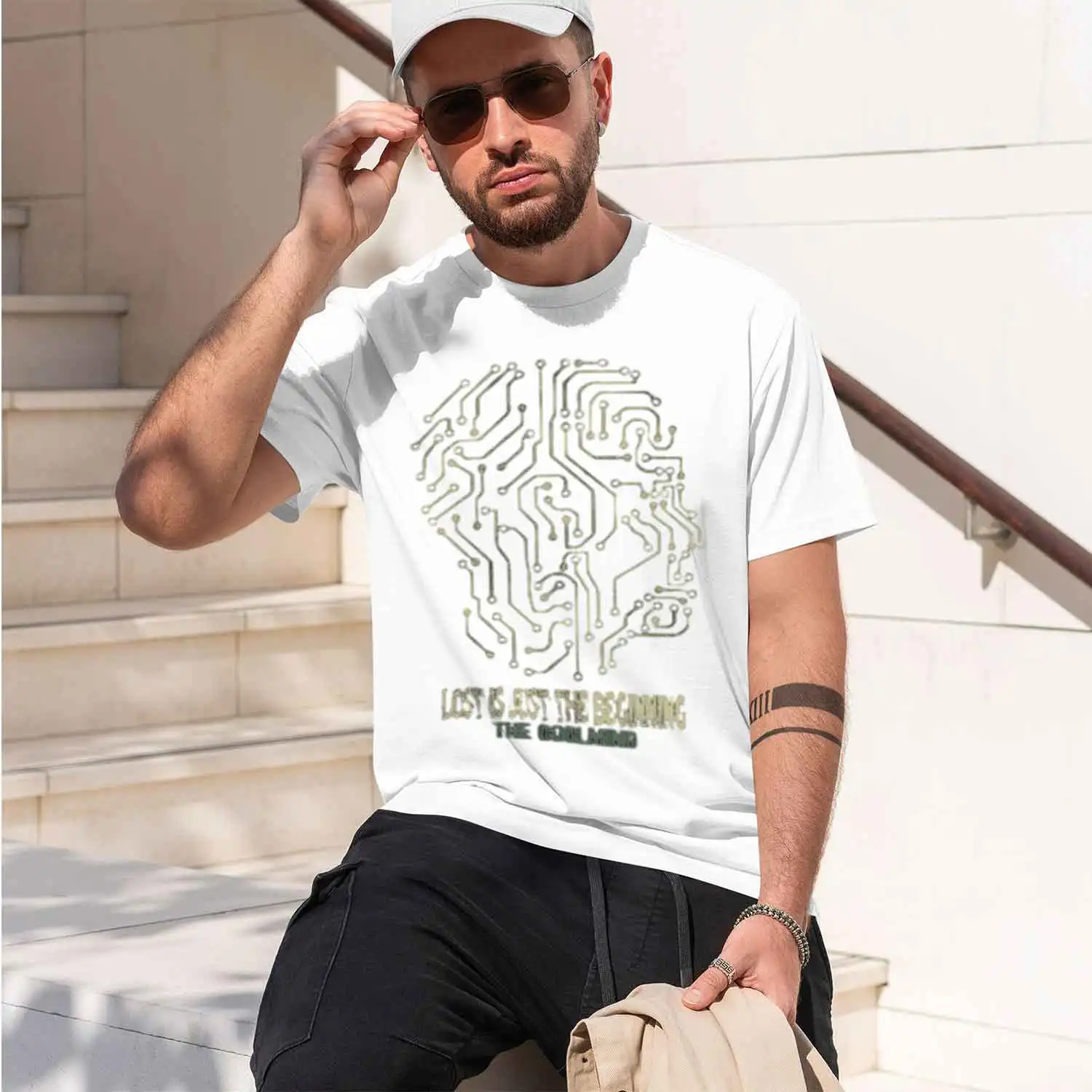 Coolmind X0064  Mindset Digital Dawn graphic tee exclusive men tshirt streetwear t shirt for men tee shirt 2026 New Model