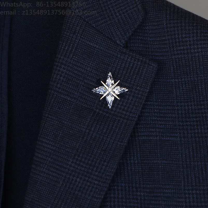 Brooch Exquisite Premium Light Luxury Brooch Badge Shirt Collar Pin Buckle Men's and Women's Suit Accessories Birthday Gifts
