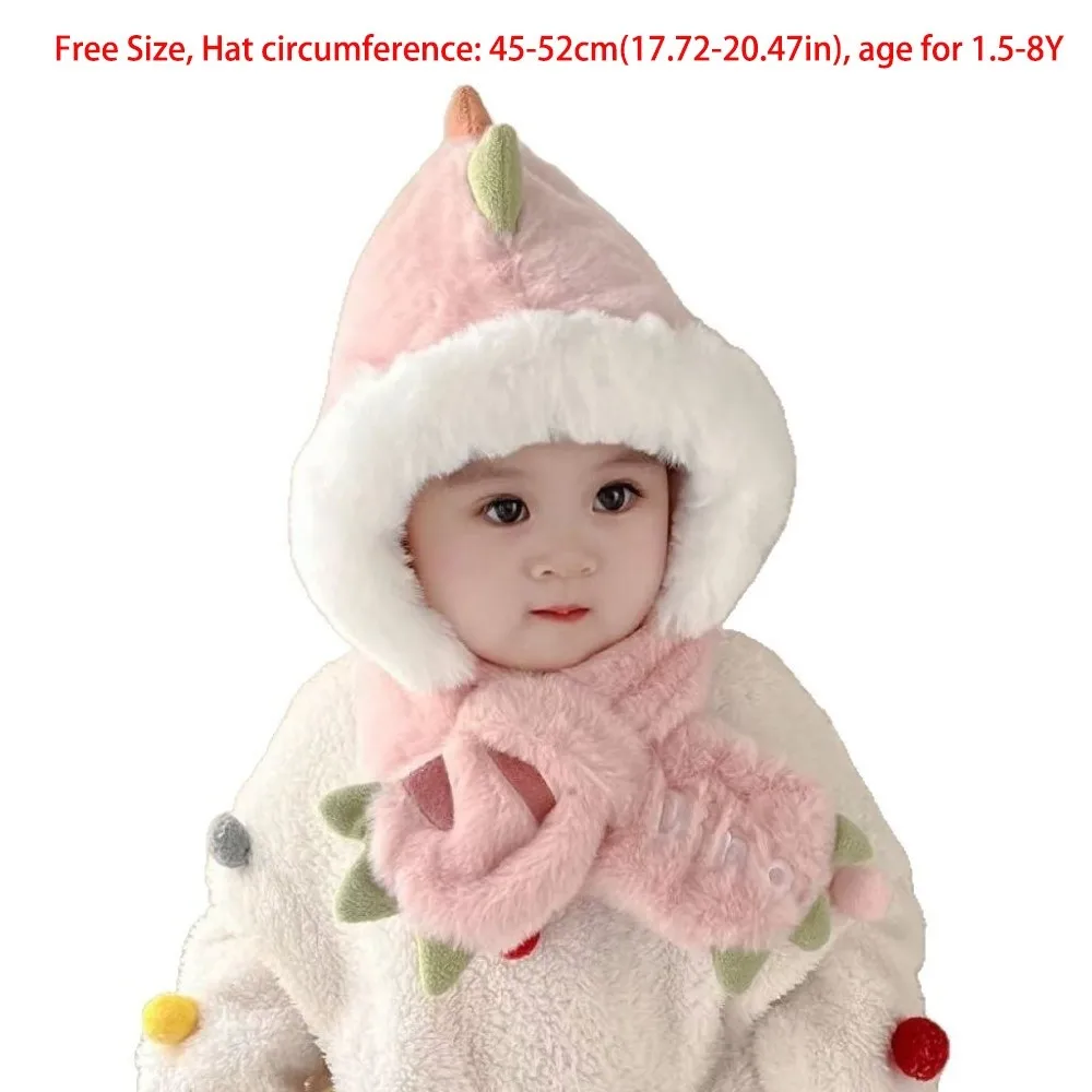 Ensemble écharpe et chapeau intégré mignon, chauffe-cou chaud et résistant au froid, chapeau de Protection des oreilles coupe-vent pour le cyclisme en plein air et le ski