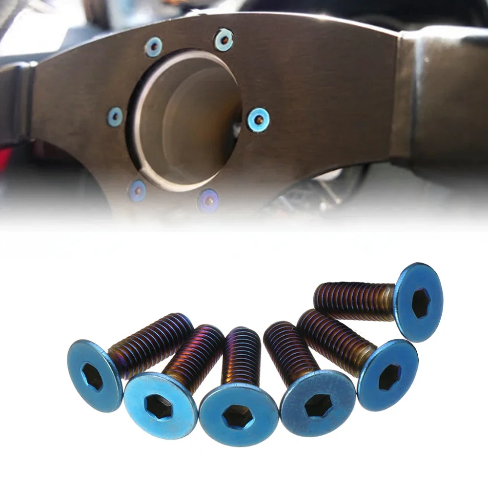 Burnt Titanium Steering Wheel Refit Bolts Screw Kit With Allen Key Wrench Repair Accessories For Momo Nardi NRG Work Bell Boss view 2