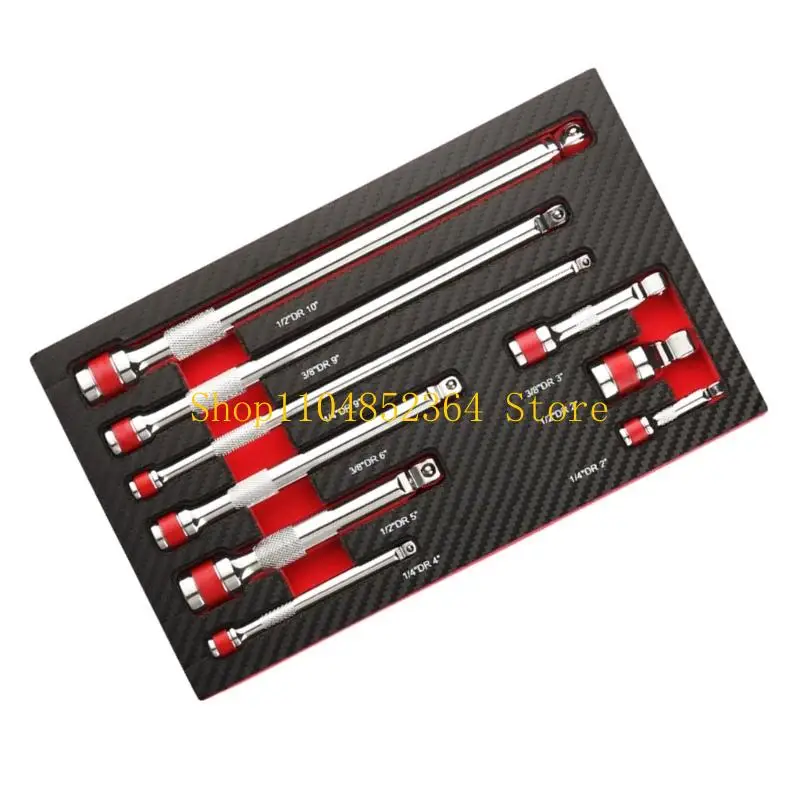 652F High Strength Steel Ball Joint Socket Extension Bar 9 Piece Socket Adapters Tool
