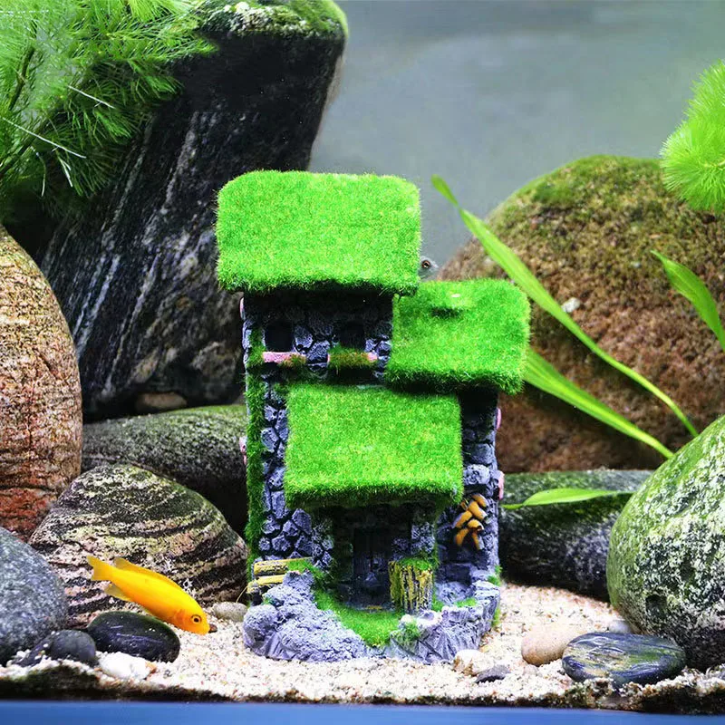 Resin Mountain Aquarium Decoration Landscape Aquatic Fish Tank Ornament Decor High Quality Crystal Shrimp Dodge House Shelter