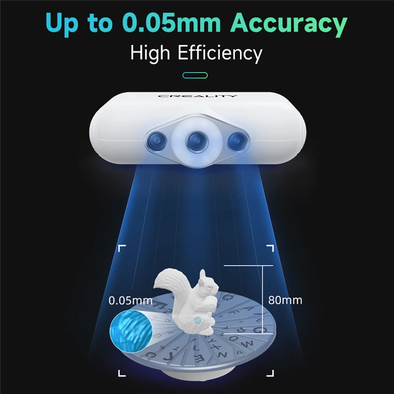 Creality 3D Scanner CR-Scan Lizard 0.05mm Accuracy No-marker Bright Light Scanning Multiple Mode Scanning for All 3D Printers