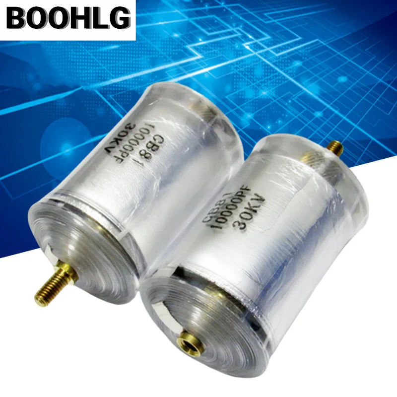 1PCS 10000PF 30KV 10nF CB81 Polystyrene High Voltage Capacitor Voltage Doubling Pulse 30KV 103