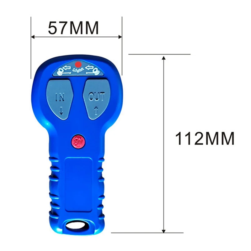 ABAG 12V 24V Tahan Air Mobil Nirkabel Winch Listrik Remote Control Plastik Biru + Set Pemancar Manual Truk ATV SUV Truk Vehi