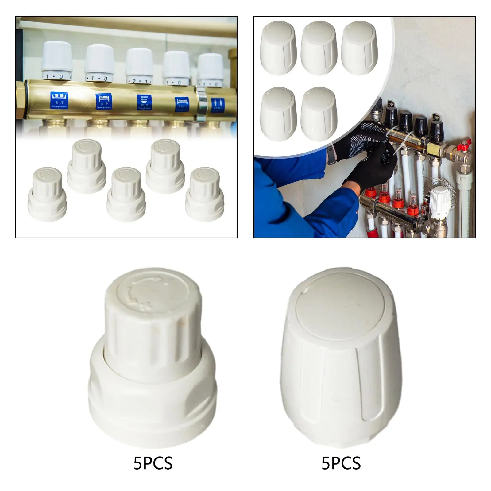 5 Pieces Radiator Valve Caps Easily Install Direct Replacement Spare Parts