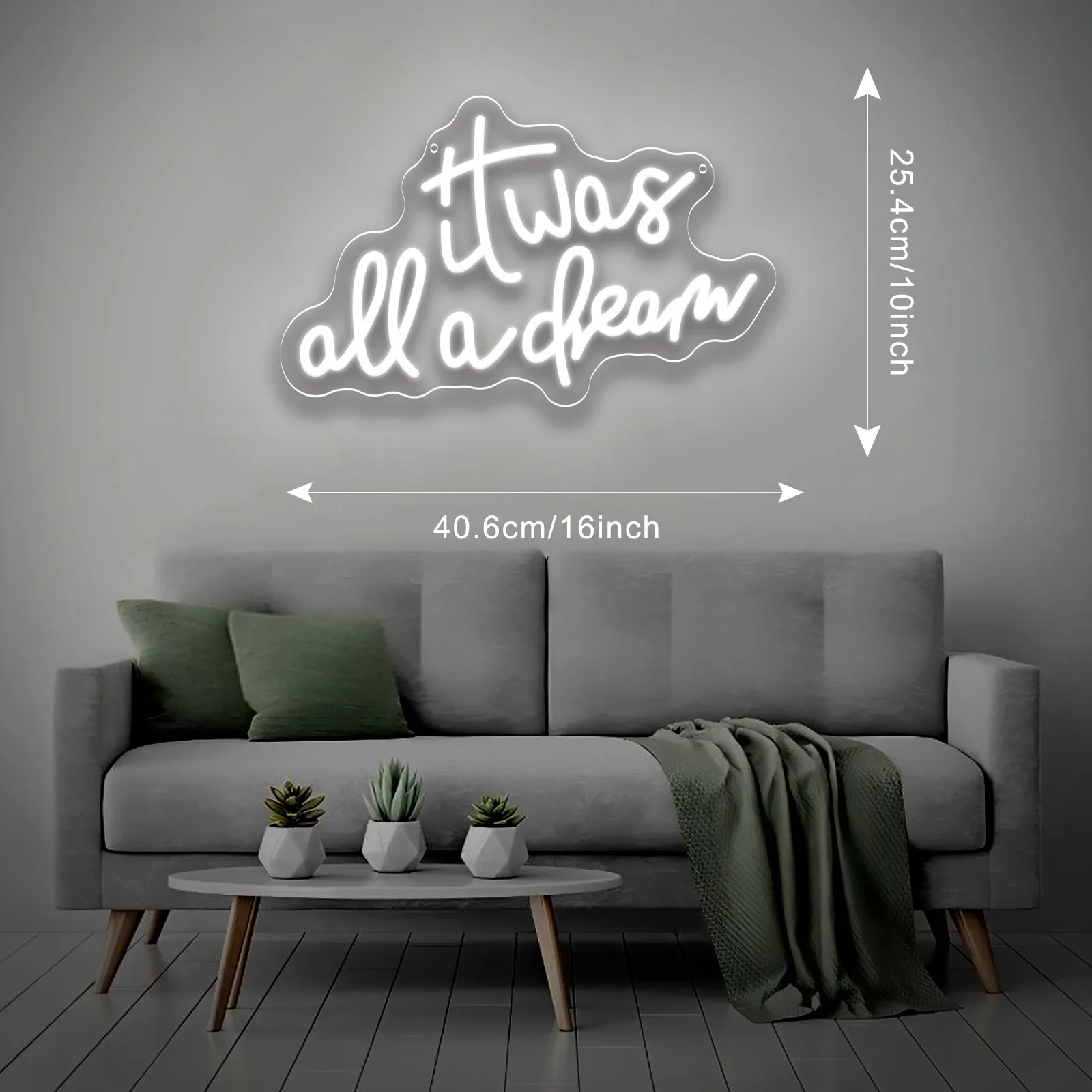    それはすべて夢だった ネオンサイン USB調光式LEDネオンライトサイン ドリンクバー、男性の隠れ家、寝室、ホテル、店舗、パーティー、壁の装飾用