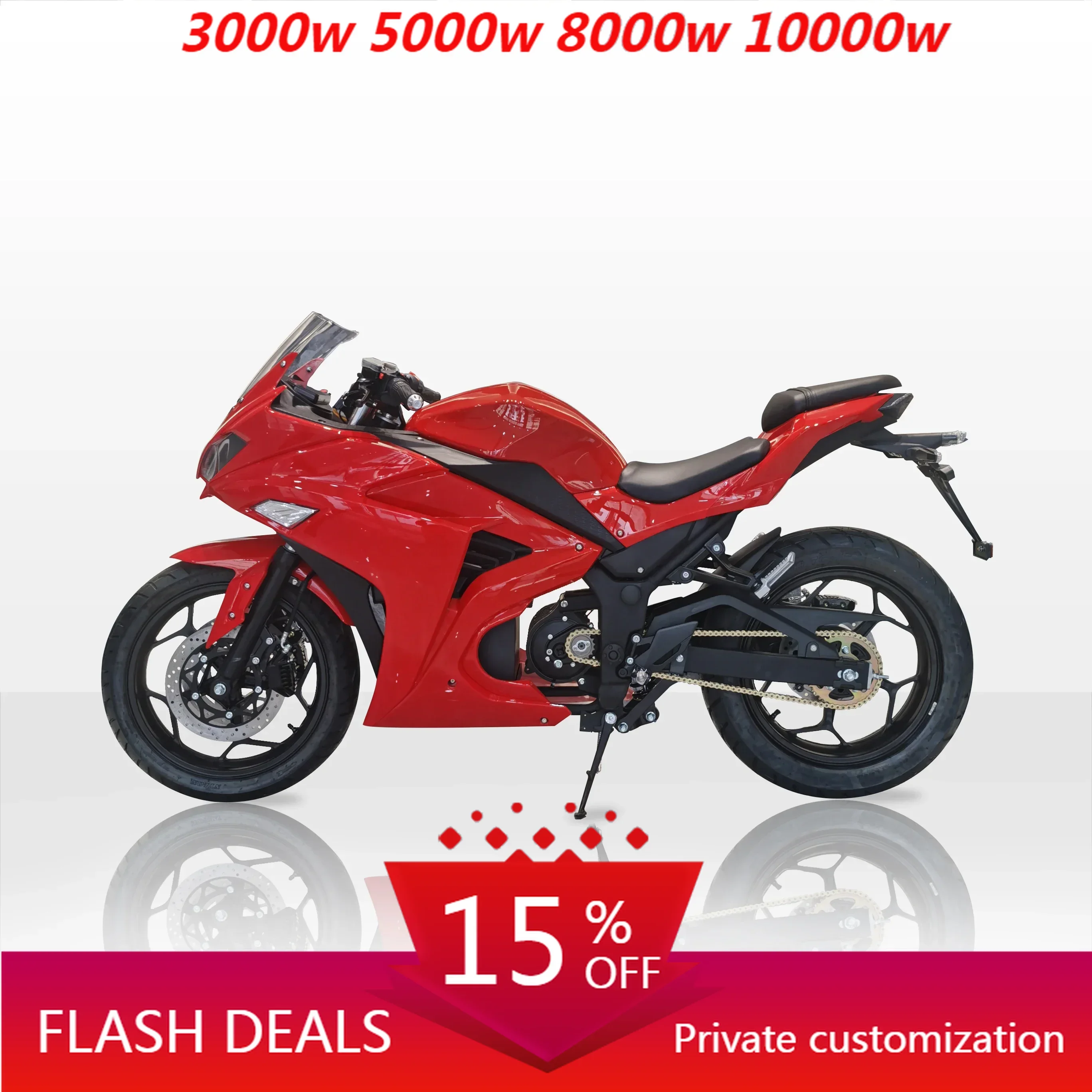 

JUFENG Motorcycle Lithium-ion Battery 72v- 4000w Chain Motor Power Scooter Electric Motorcycle