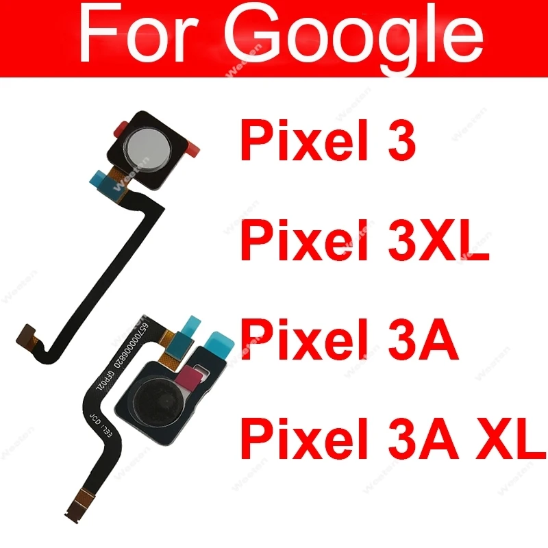 Fingerprint Sensor Menu Button Flex Cable For Google Pixel 3 3XL 3A 3AXL Touch Home Side Button Flex Cable Replacement Parts