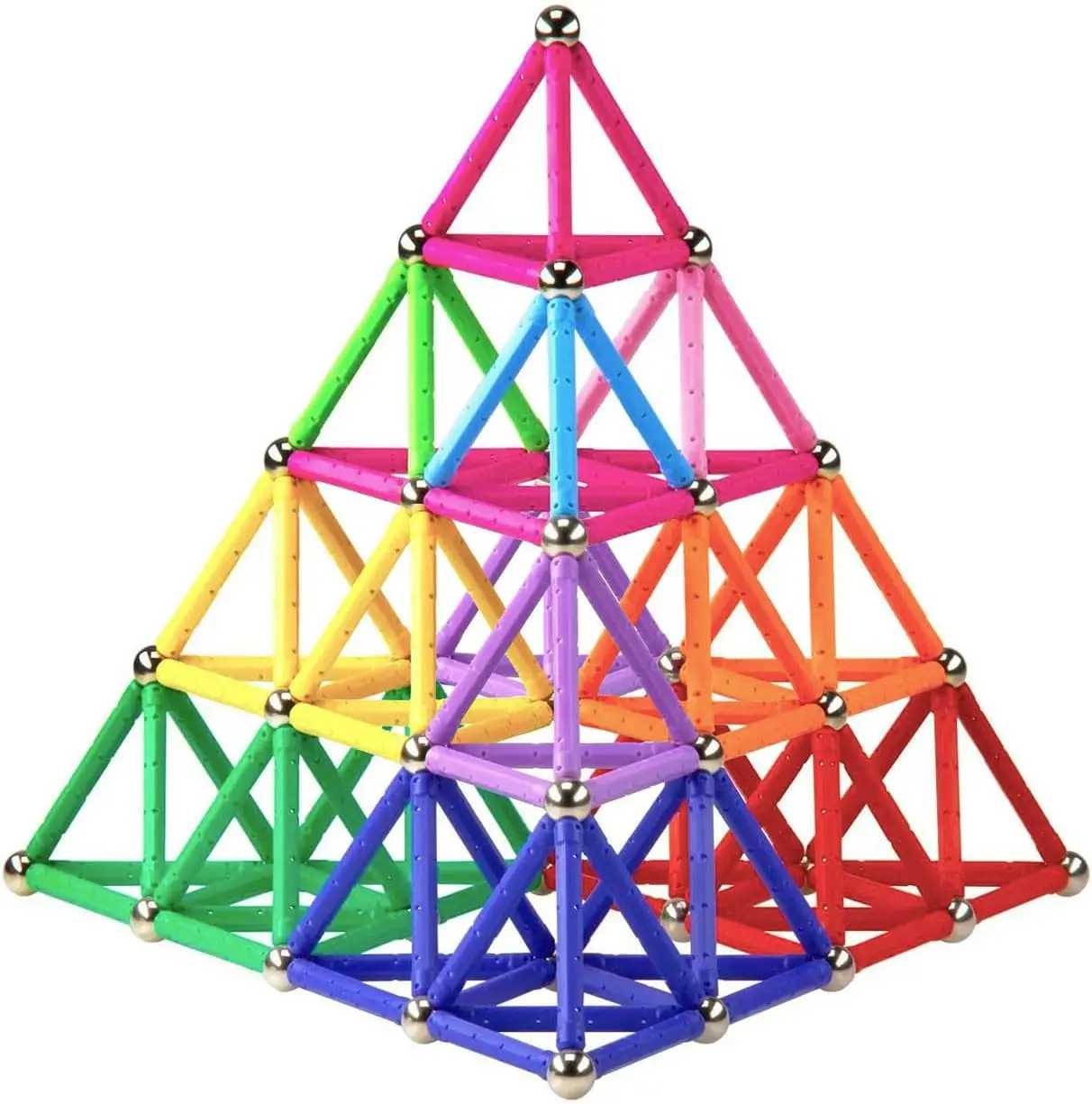 

165PCS Magnetic Building Stick Blocks, Magnet Educational Toys Magnetic Blocks Sticks Stacking Toys STEM Set, Non-Toxic Building
