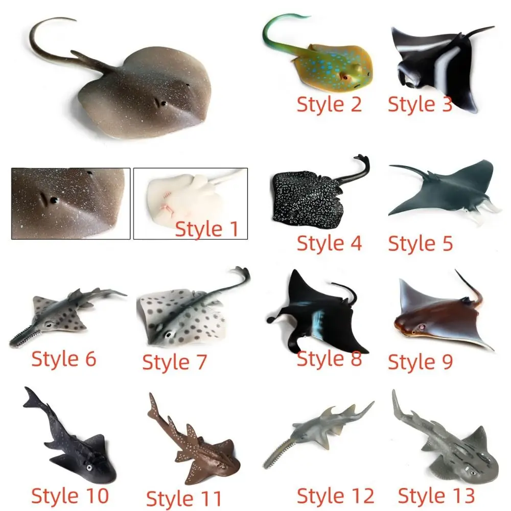 Simulation Manta Ray Model Miniature Cognition Ocean Animal Figures Educational Fish Model Sea Life Action Figurines Collection