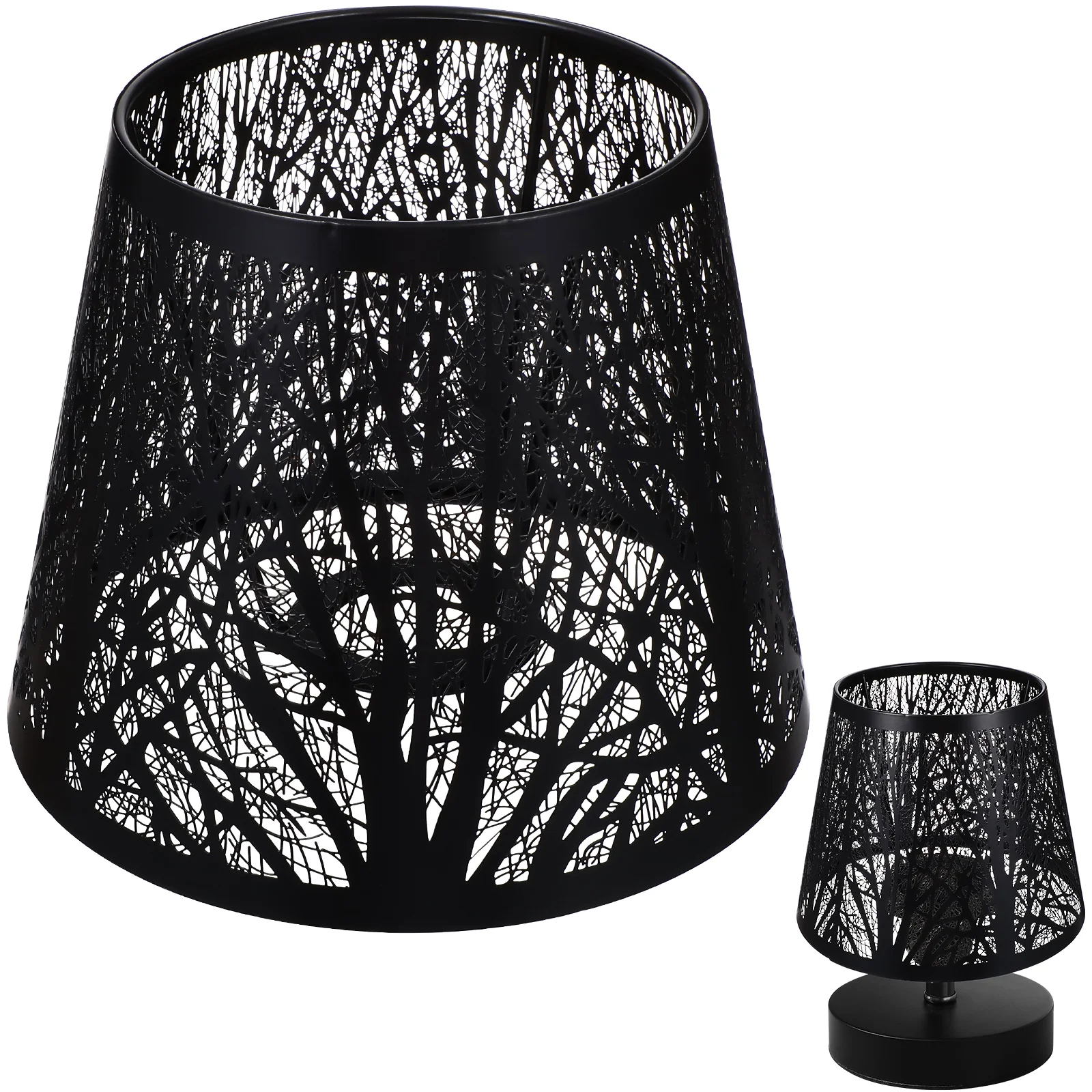 Woods Lampshade Body Modern Unique Shades Floor Spider Decorations Dust Cover Drum Metal Table Wall