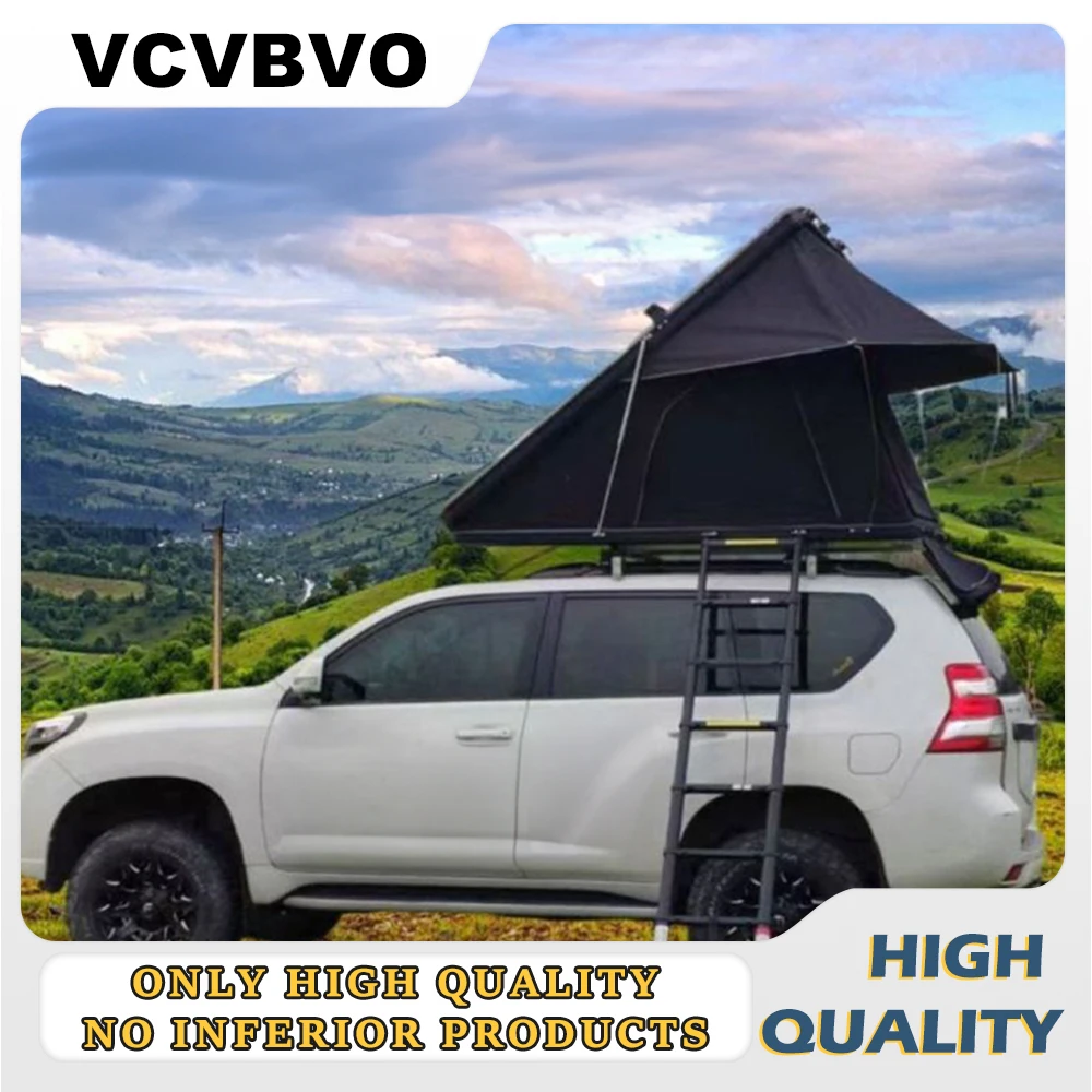 

Палатка на крыше для кемпинга на открытом воздухе, быстро открывающаяся складная, треугольный алюминиевый сплав, водонепроницаемая и устойчивая к ультрафиолетовому излучению для внедорожников