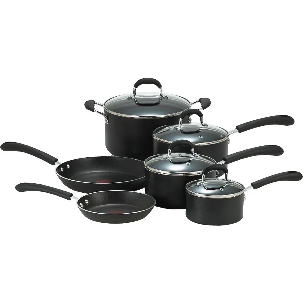 Cooking Pots Sets Non Stick Ultimate Hard Anodized Nonstick Cookware Set 10 Piece Induction Oven Safe 400F Pots And Pans Kitchen