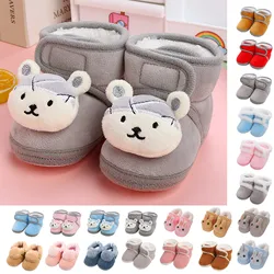 Girls Princess Winter Boots First Walkers Soft Soled Infant Toddler Kids Boy Footwear Shoes Winter Super Warm Newborn Shoes Baby