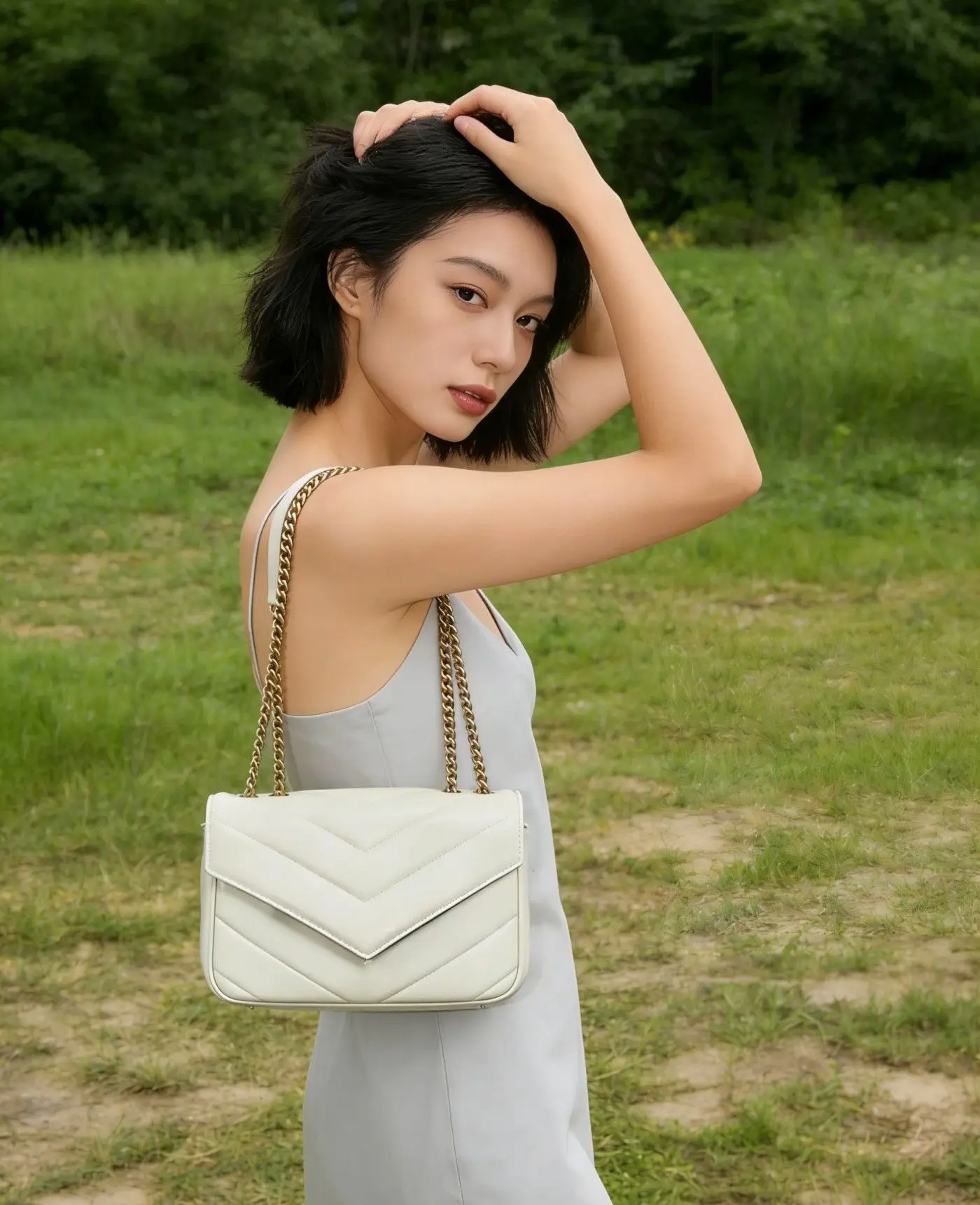 

Chic Leather Crossbody Bag, Gold-Tone Hardware, Versatile Chain Strap Classic Luxury Tote Shoulder Bags for Women Daily Wear