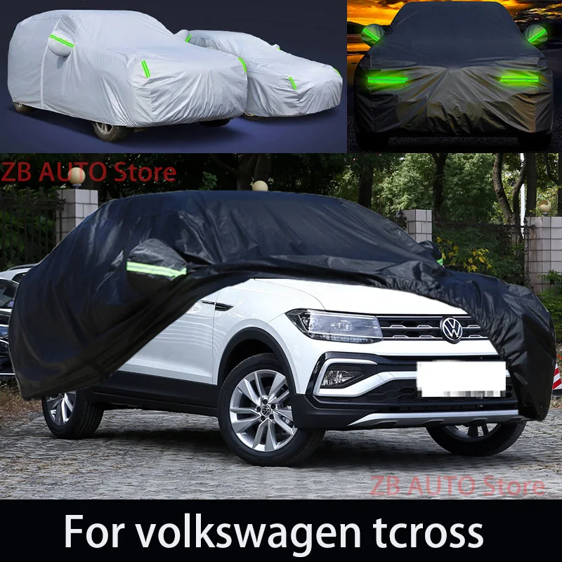 

For volkswagen tcross Outdoor Protection Full Car Covers Snow Cover Sunshade Waterproof Dustproof Exterior Car accessories