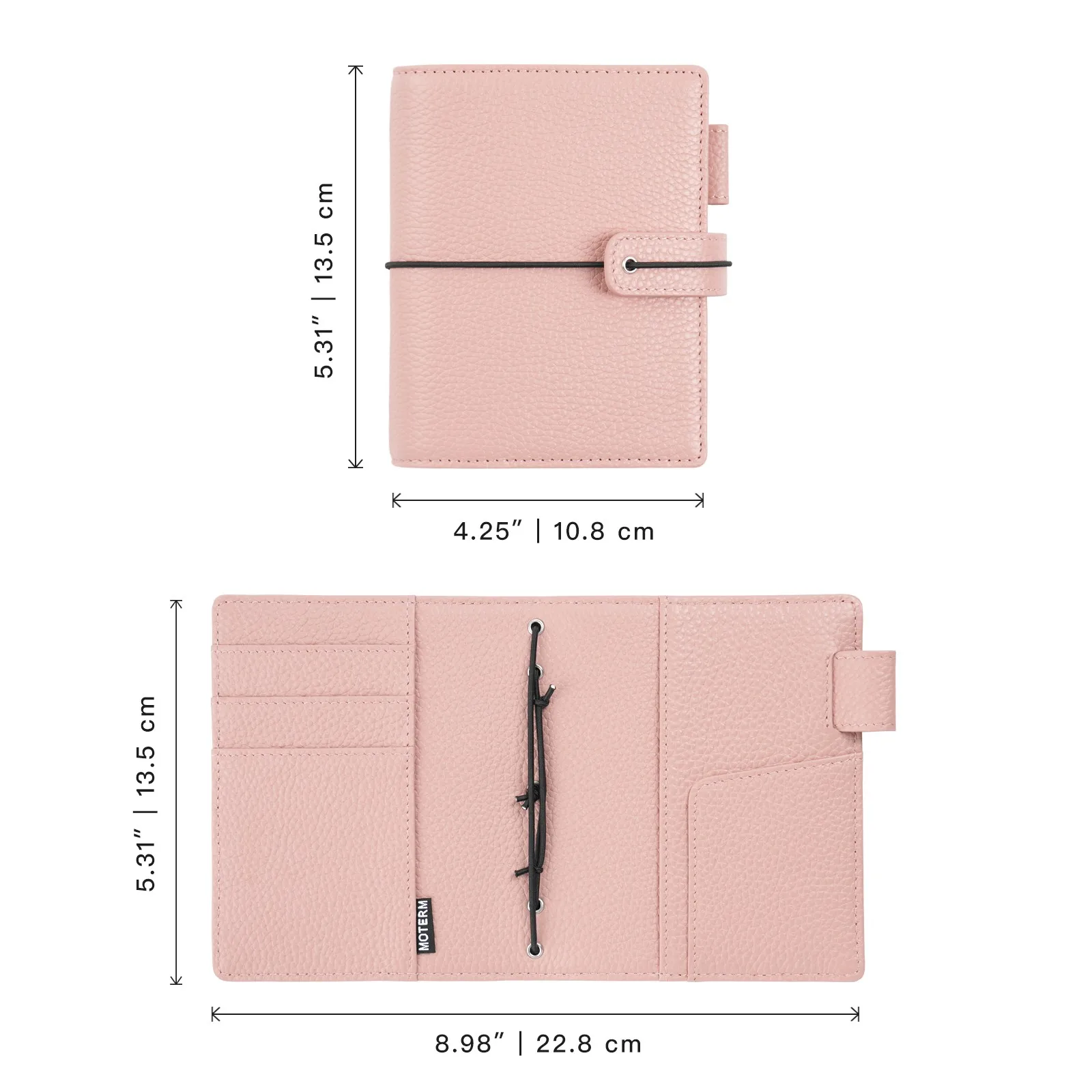 Moterm Passport Size Traveler Notebook Cover Elite Collection Planner without Big Back Pocket TN Leather Organizer Journal Diary